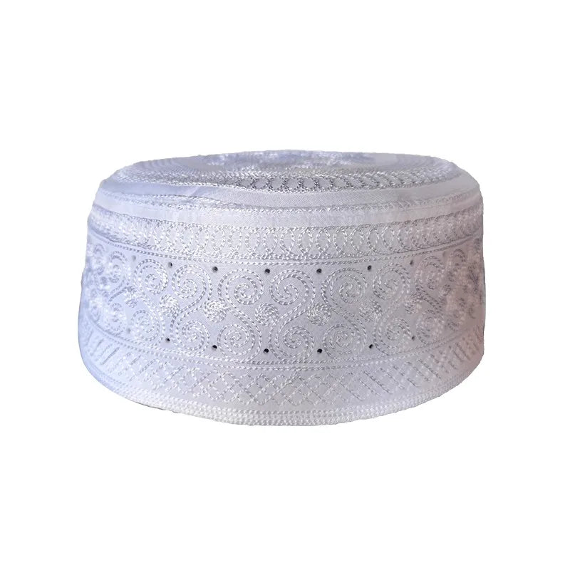 Muslim Men Prayer Hats Cotton Embroidery Islam Ramadan Jewish Kippah Homme Hat Middle East Arab Musulman Turban Saudi Uae Cap