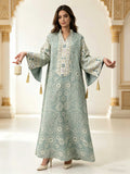 Modest Multicolor Embroidered Dress
