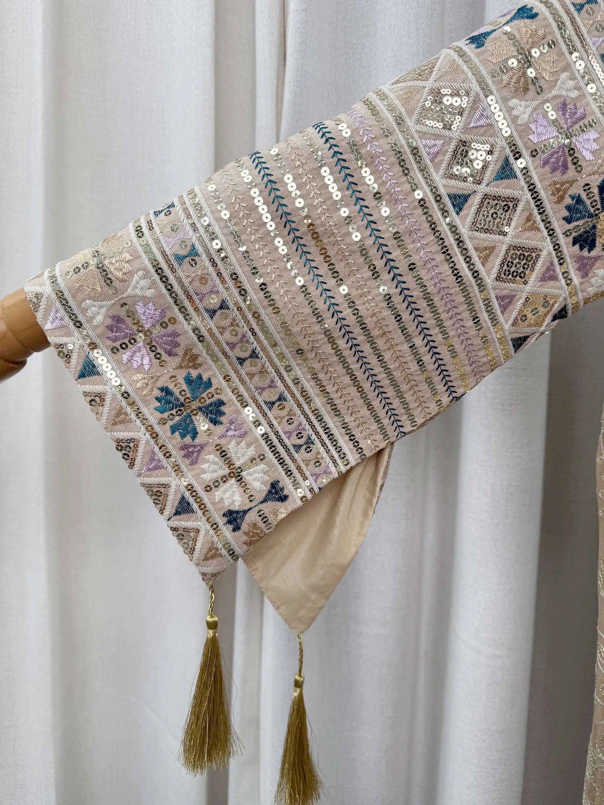 Modest Multicolor Embroidered Dress